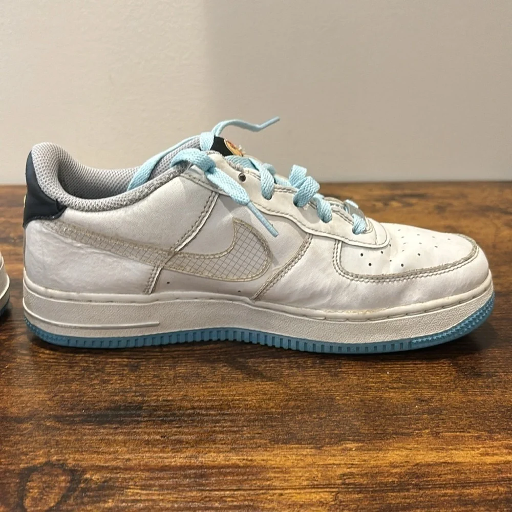 Nike Air Force 1 LV8 GS Happy Hoops Blue White size 5.5 youth boys sneakers